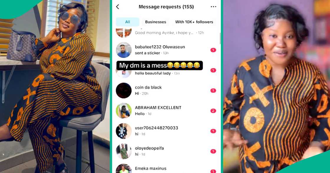 Nigerian lady shares direct messages sent to her on TikTok after she posted she needed a man.