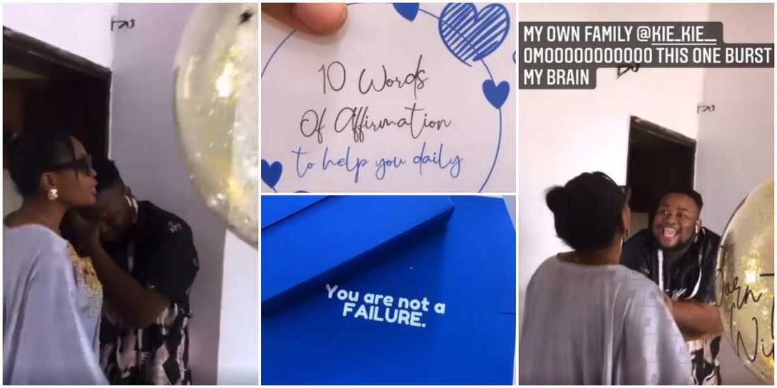 Kiekie surprises friend Kiekie surprises friend