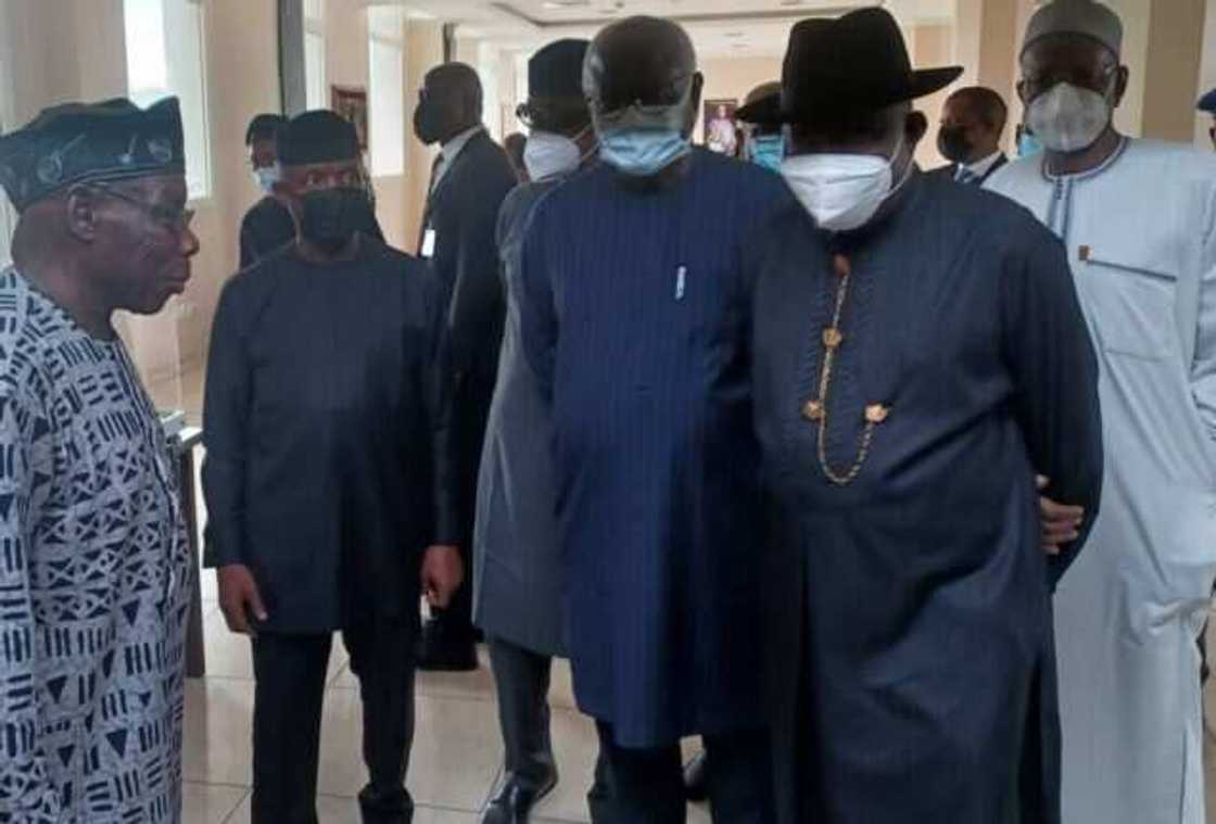 Vice President Yemi Osinbajo, Former President Olusegun Obasanjo, APC national convention, Goodluck Jonathan, Governor Dapo Abiodun, Ogun state Vice President Yemi Osinbajo, Former President Olusegun Obasanjo, APC national convention, Goodluck Jonathan, Governor Dapo Abiodun, Ogun state