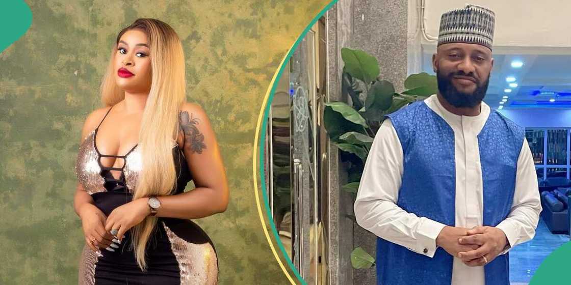 Sarah Martins drags Yul Edochie over 'fake prophecy'. Sarah Martins drags Yul Edochie over 'fake prophecy'.