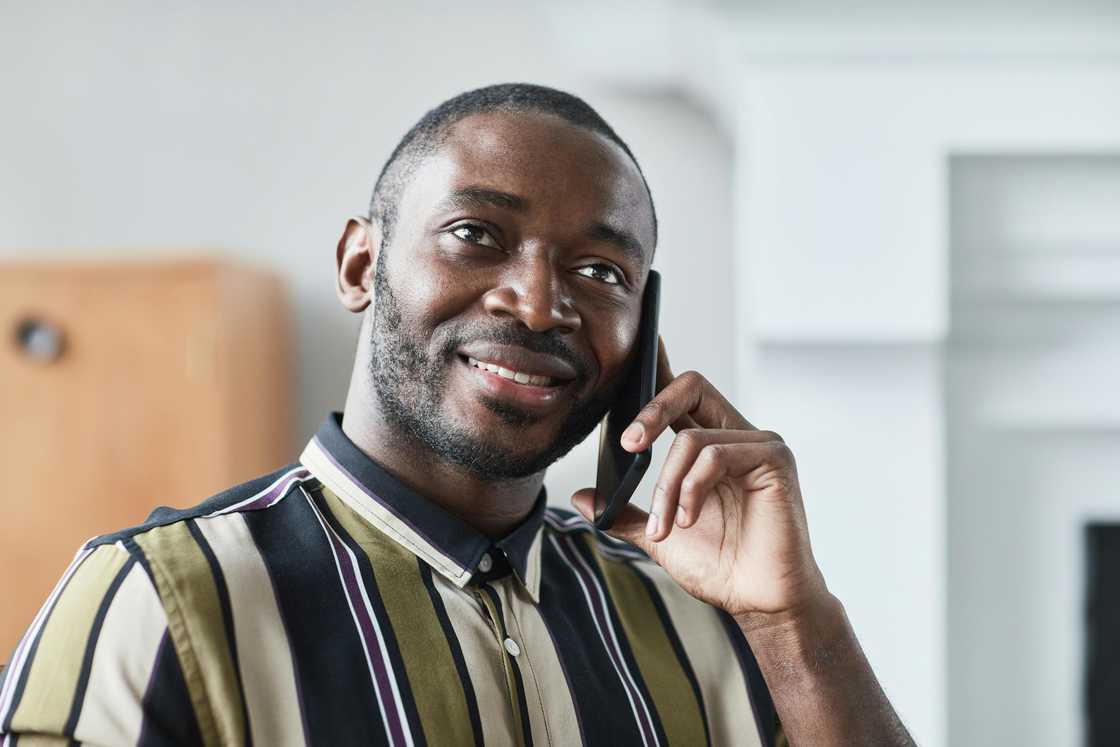 A man having a phone call