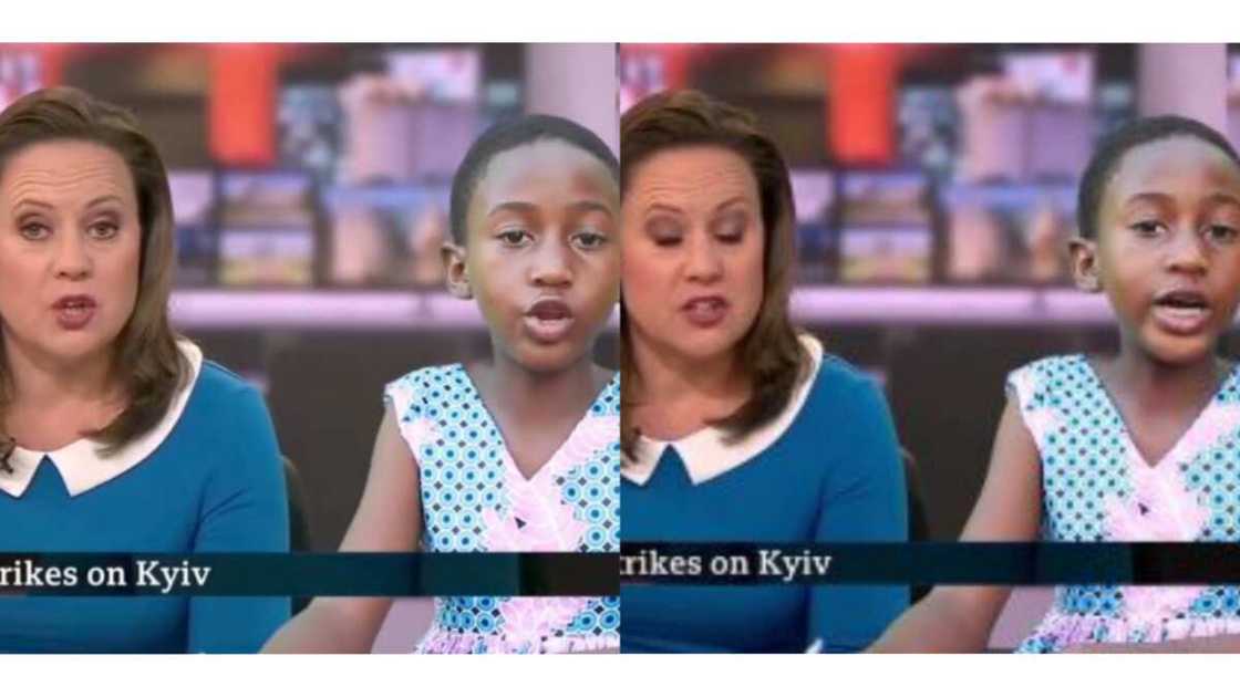 Little girl mimics professional news anchor Little girl mimics professional news anchor