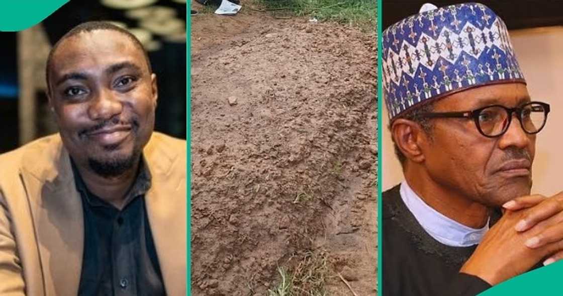 Man speaks about grave of former president, Muhammadu Buhari. Man speaks about grave of former president, Muhammadu Buhari.