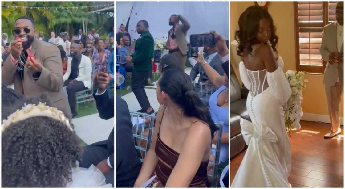 Photos of the moment two grown men functioned as flower boys at their sister's wedding. Photos of the moment two grown men functioned as flower boys at their sister's wedding.