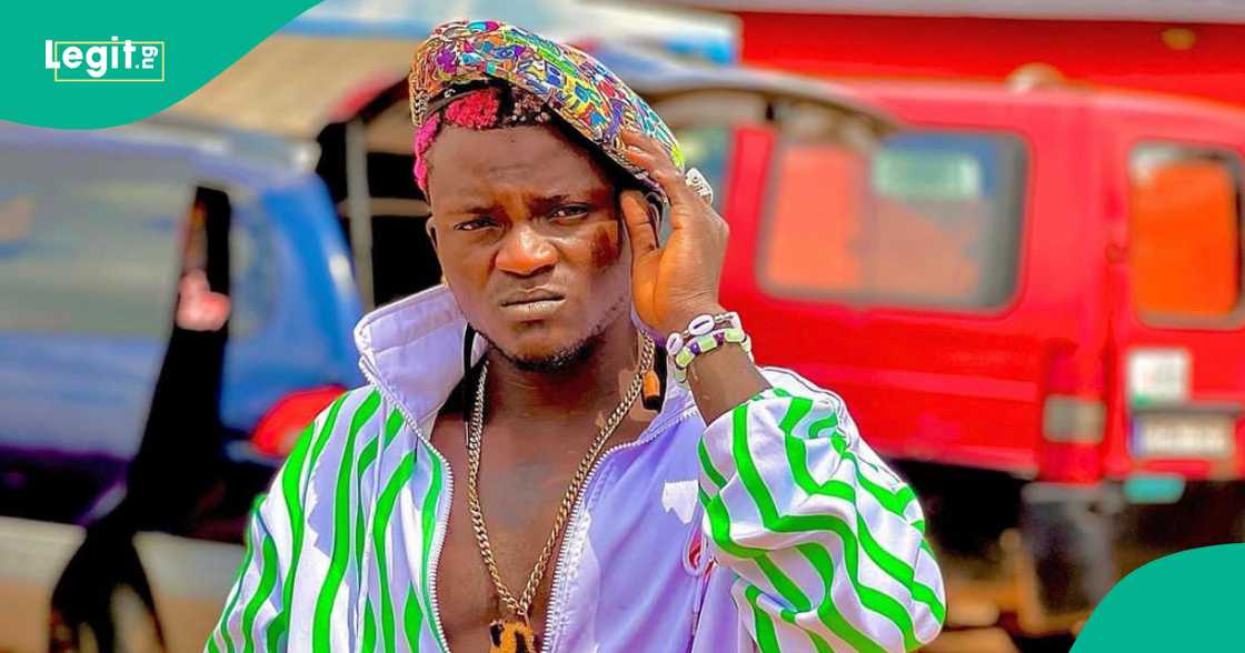 Nigerian singer Portable in his hood Nigerian singer Portable in his hood