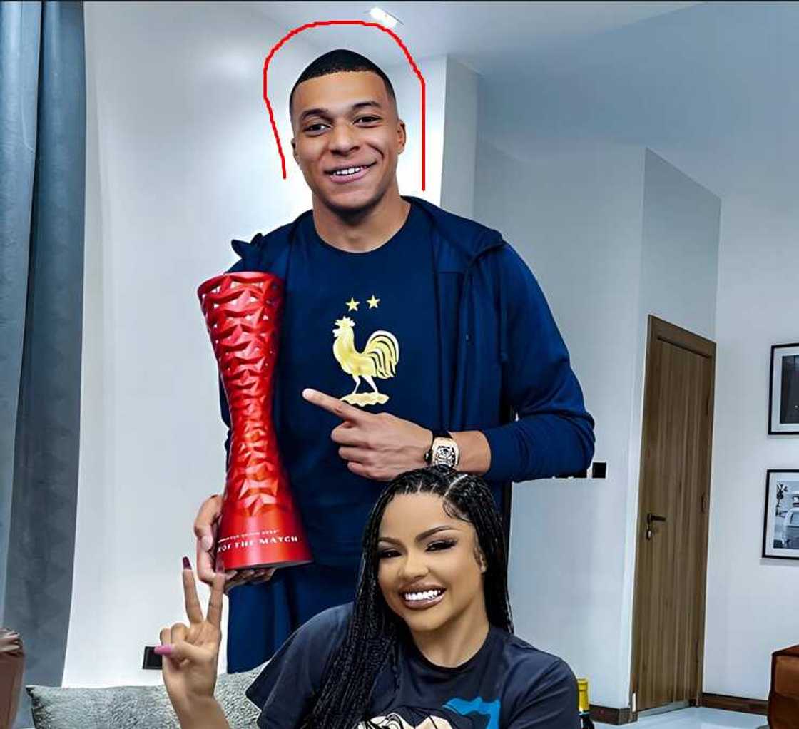 Nengi and Mbapped/photoshopped image. Nengi and Mbapped/photoshopped image.