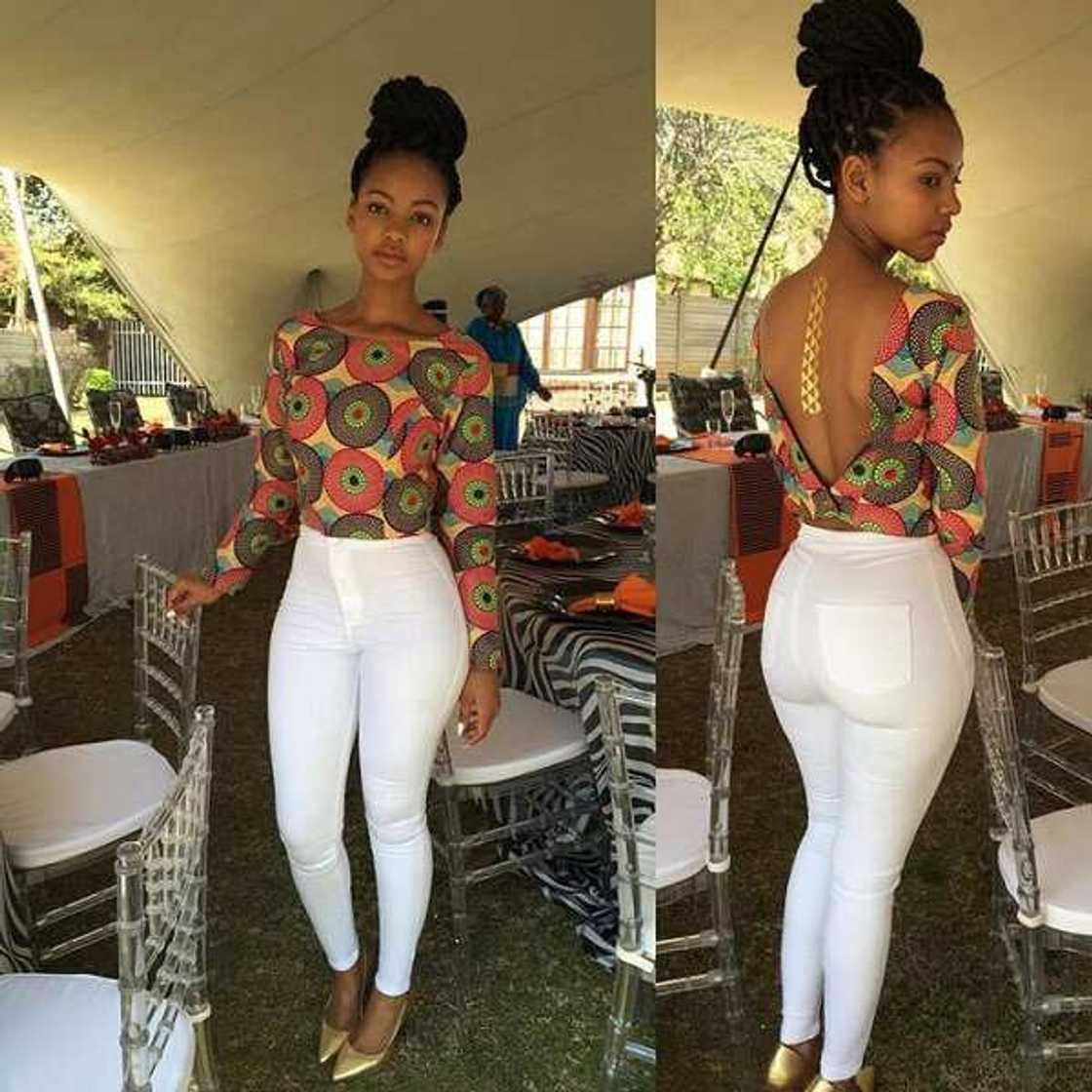 Ankara top with open back Ankara top with open back
