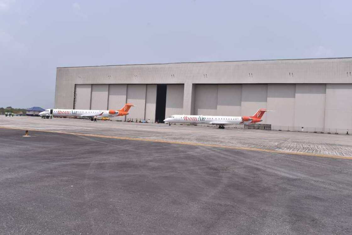 Ibom Air yayin dirar su a birnin Uyo Ibom Air yayin dirar su a birnin Uyo