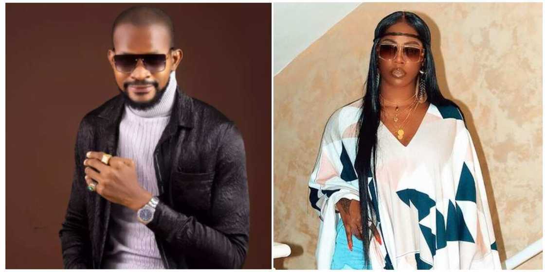 Uche Maduagwu and Tiwa Savage Uche Maduagwu and Tiwa Savage