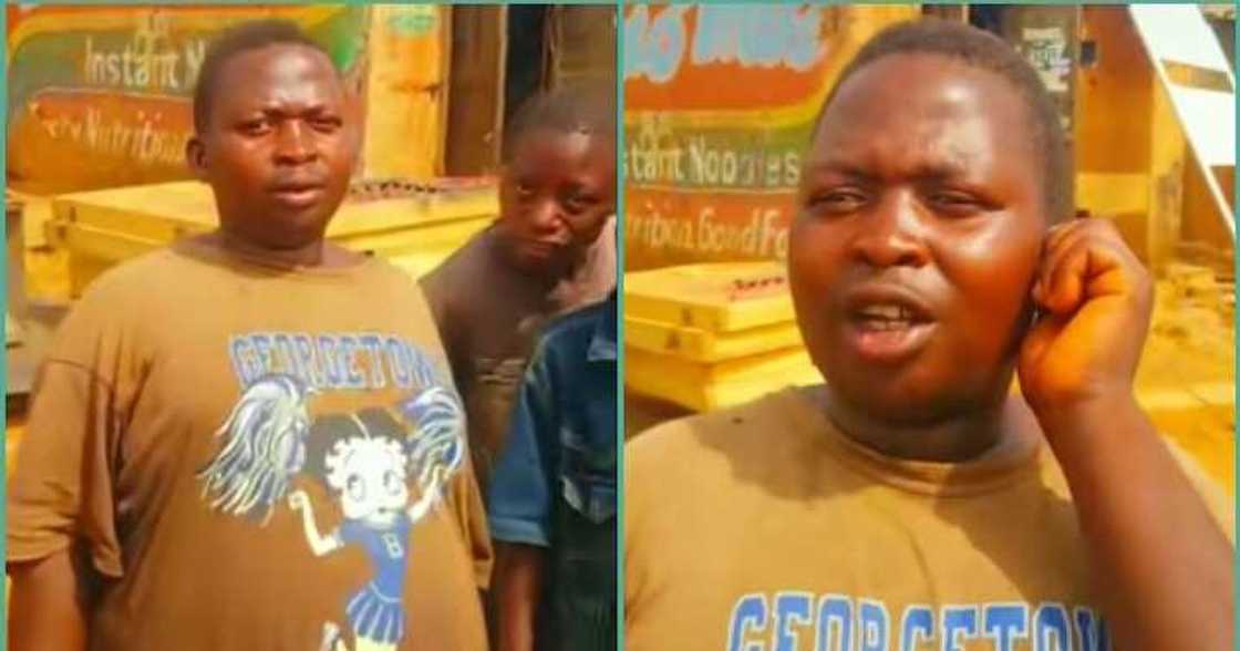 Nigerian ventriloquist acts like he's on a call, speaks with different voices Nigerian ventriloquist acts like he's on a call, speaks with different voices