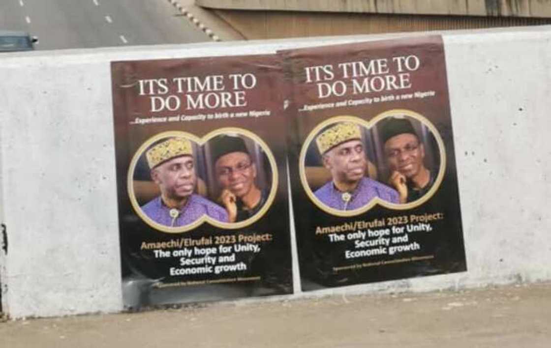 2023 election: Amaechi, Elrufai Campaign Posters Flood Abuja Streets