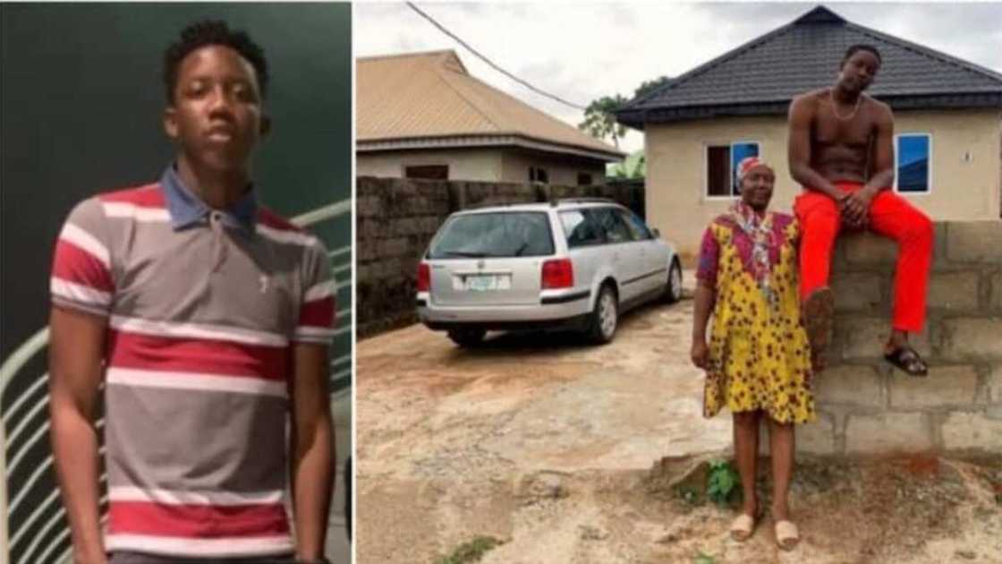 The son made his mother happy. The son made his mother happy.