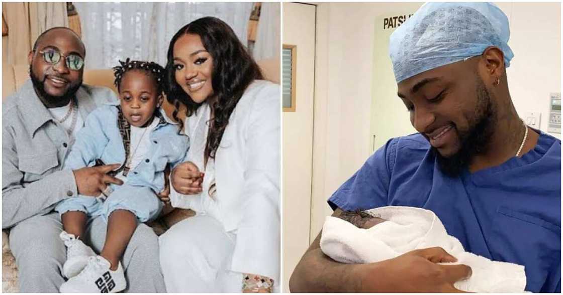 Davido with Chioma and their late son Davido with Chioma and their late son