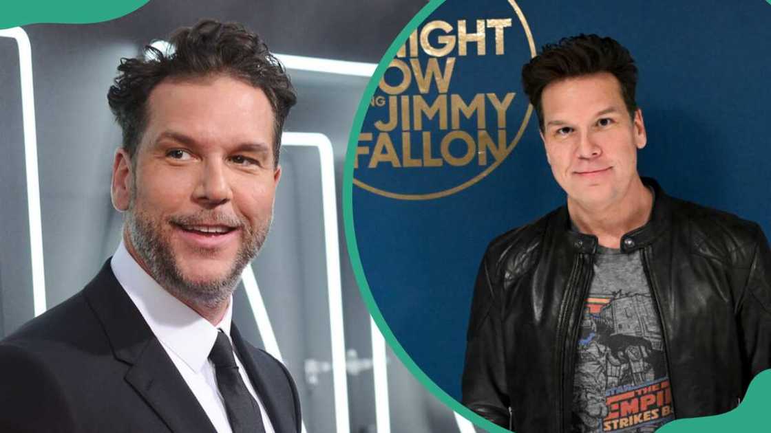 Dane Cook at the premiere of Starz's American Gods (L). The comedian at The Tonight Show by Jimmy Fallon (R) Dane Cook at the premiere of Starz's American Gods (L). The comedian at The Tonight Show by Jimmy Fallon (R)
