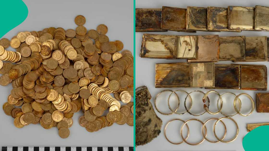 Gold coins discovered by hikers in Czech Republic. Gold coins discovered by hikers in Czech Republic.