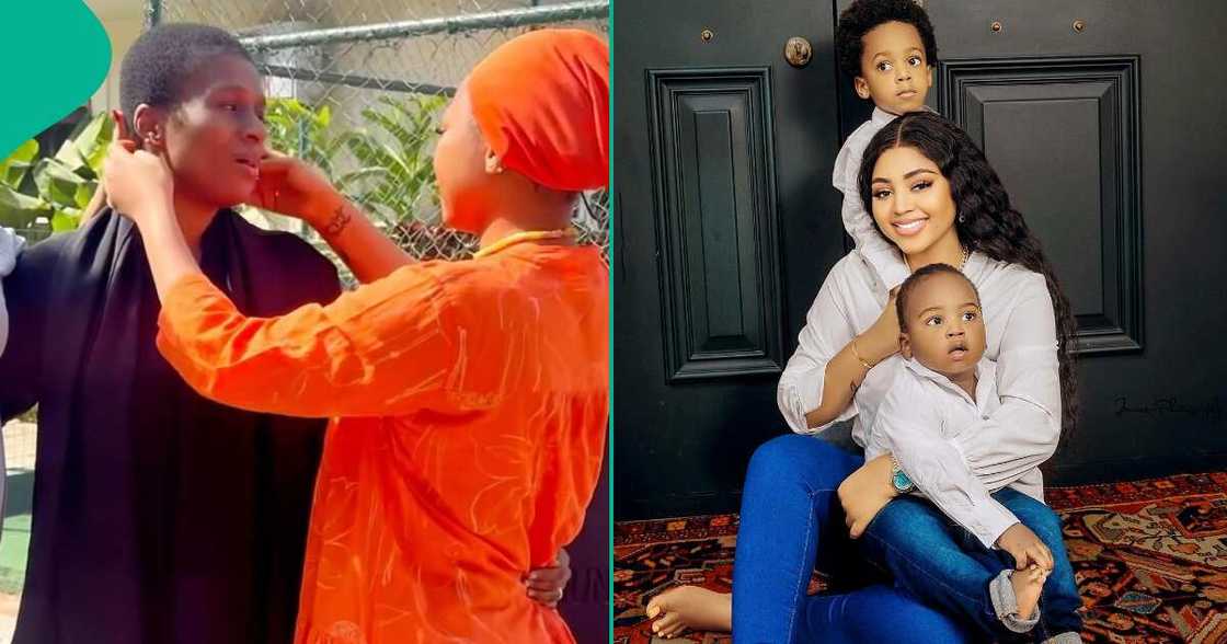 Junior Pope’s Wife’s Appearance As She Plans Regina Daniels’ Sons ...