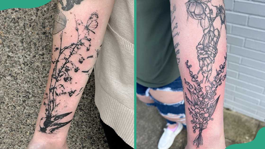 Lily of the Valley tattoos on the arm. Lily of the Valley tattoos on the arm.