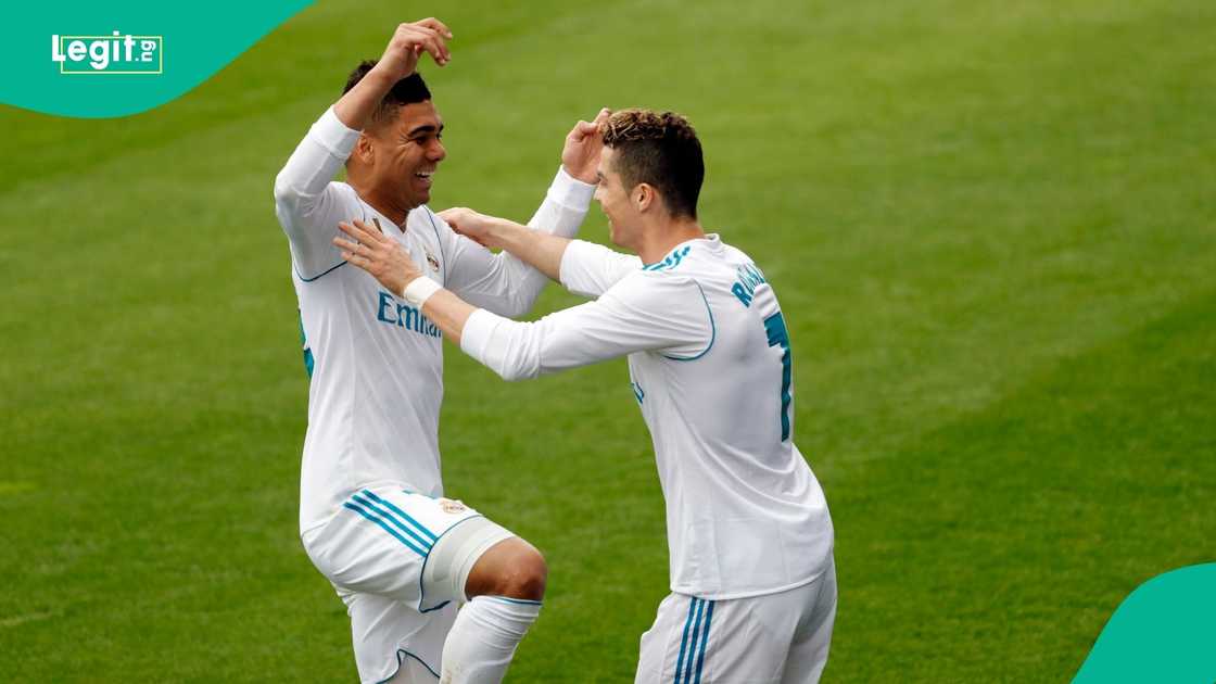 Manchester United, Casemiro, Cristiano Ronaldo, Gareth Bale, Real Madrid, Football, Europe. Manchester United, Casemiro, Cristiano Ronaldo, Gareth Bale, Real Madrid, Football, Europe.