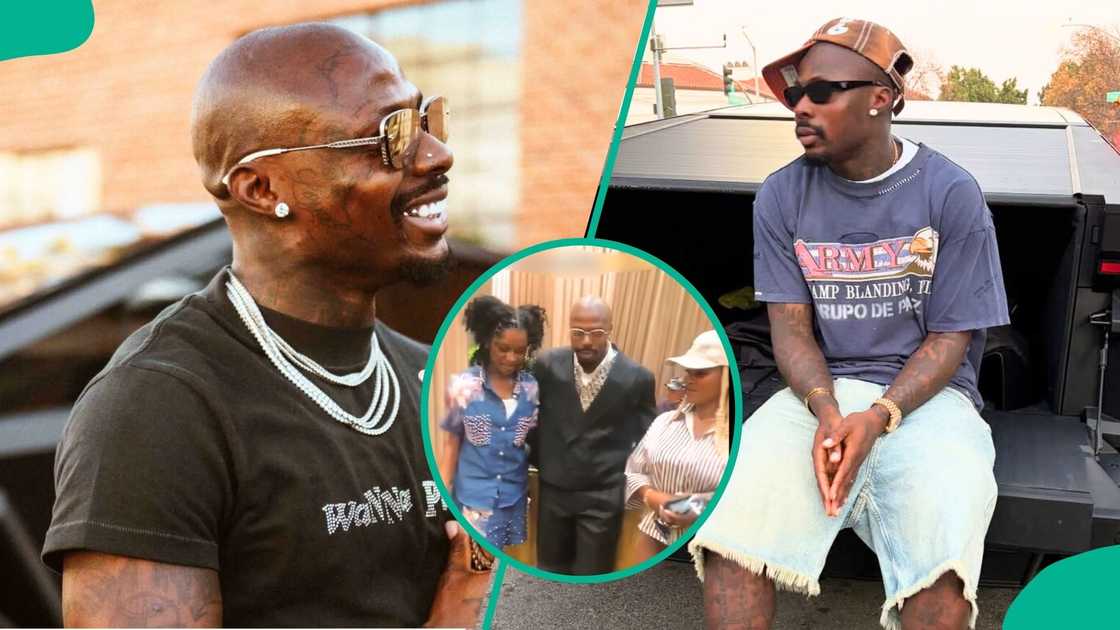 Singer Asake with his daughter and baby mama in Lagos Singer Asake with his daughter and baby mama in Lagos