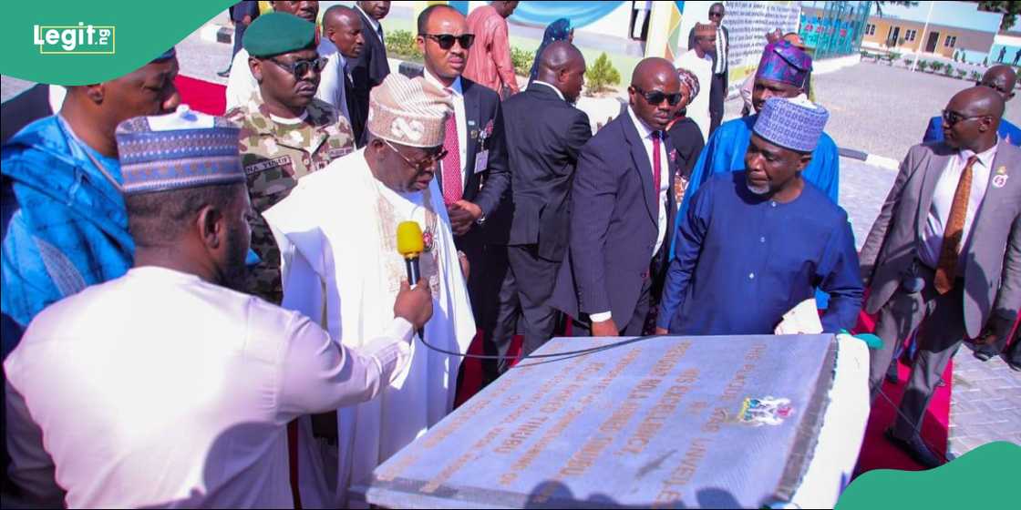 Tinubu praised the Borno State government for people focused governance. Tinubu praised the Borno State government for people focused governance.