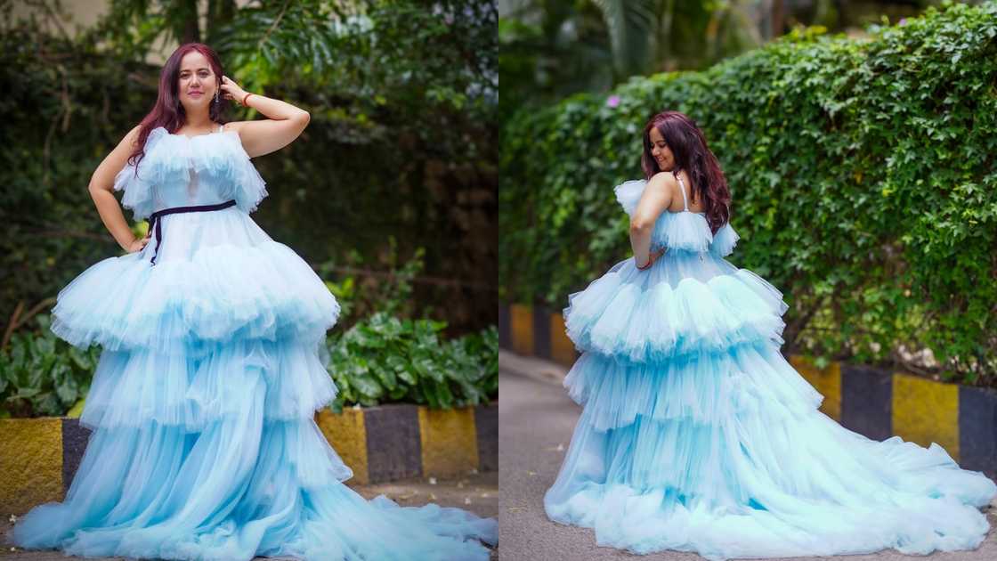 Blue lace gown Blue lace gown