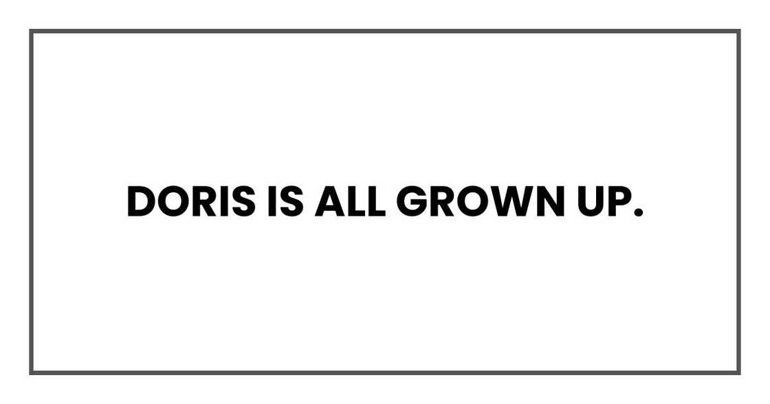 Nancy is all grown up. Nancy is all grown up.