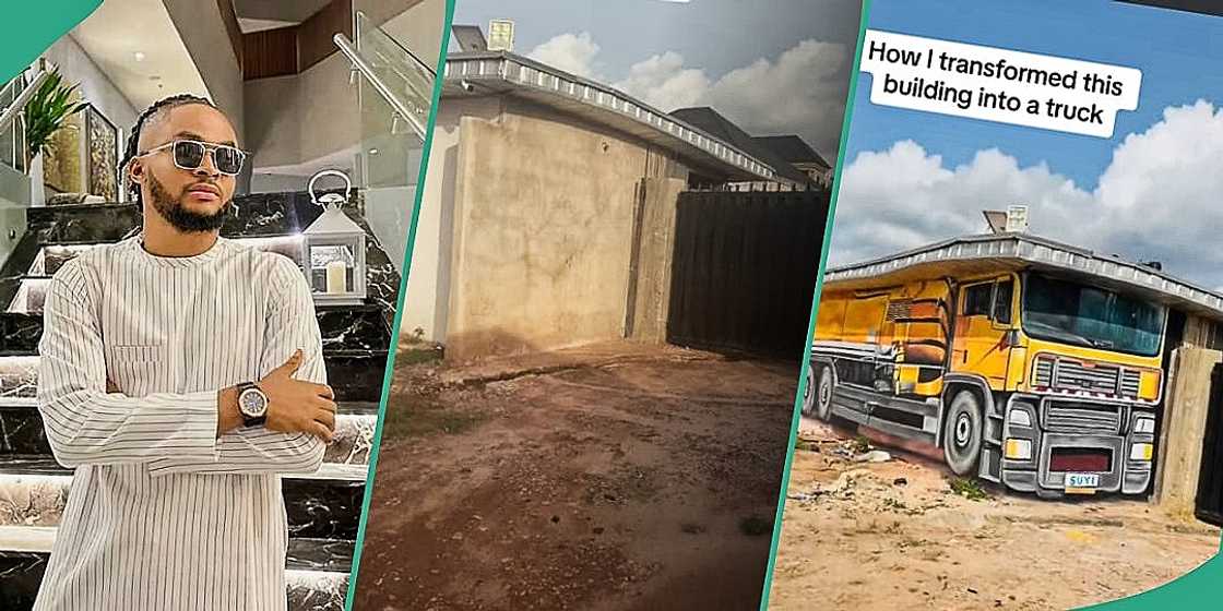 Talented 3D artist turns wall into truck Talented 3D artist turns wall into truck