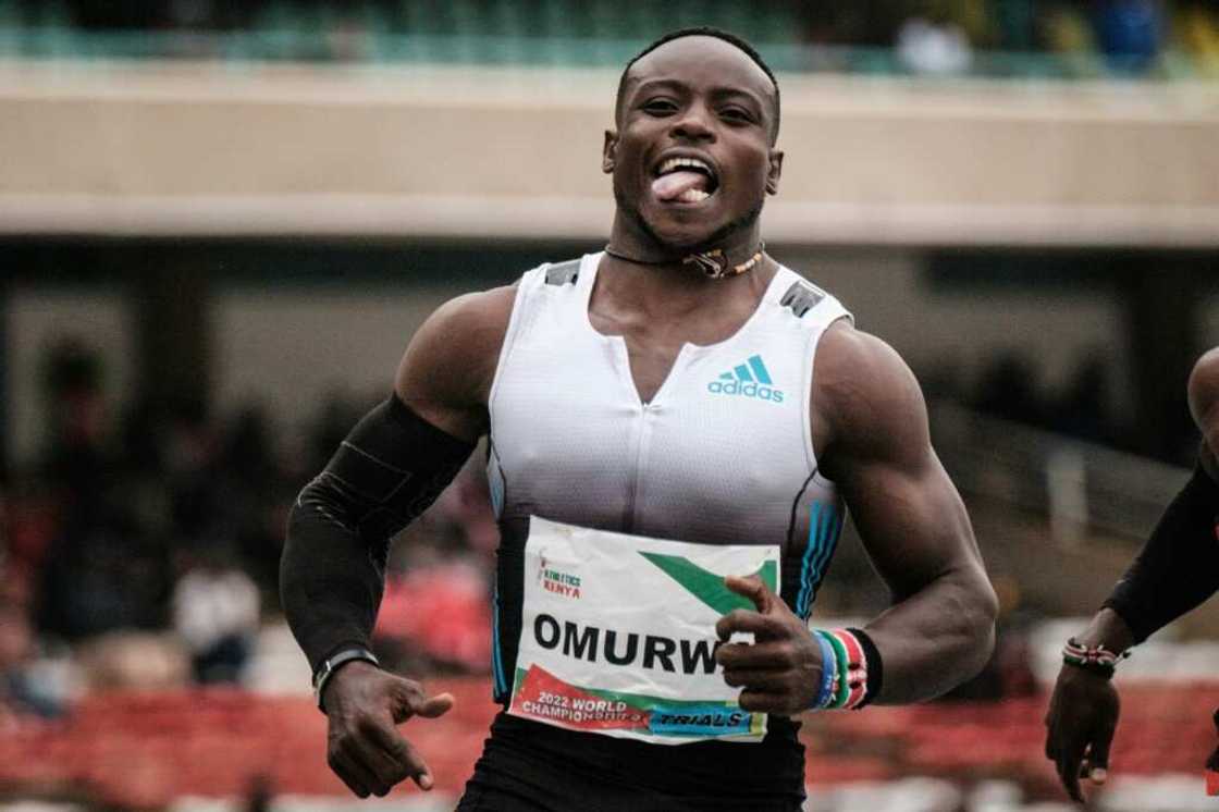 Kenya's Ferdinand Omanyala clinched the African 100-metre record in September Kenya's Ferdinand Omanyala clinched the African 100-metre record in September
