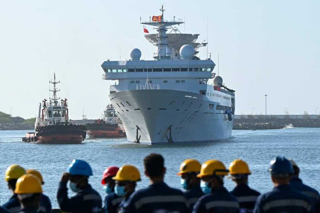 The Yuan Wang 5 entered the deep-sea port after securing permission to enter Sri Lankan waters on the condition it would not engage in any research The Yuan Wang 5 entered the deep-sea port after securing permission to enter Sri Lankan waters on the condition it would not engage in any research