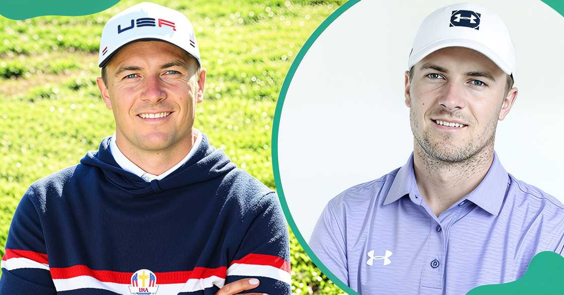 Jordan Spieth poses for Team USA during the 2023 Ryder Cup and 2018 Zurich Classic portraits. Jordan Spieth poses for Team USA during the 2023 Ryder Cup and 2018 Zurich Classic portraits.