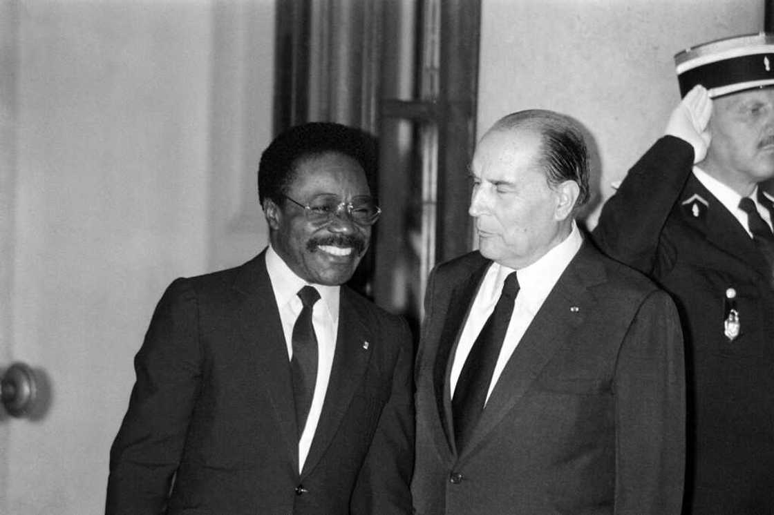 Gabon's late president Omar Bongo, here seen in 1983 with his then French counterpart Francois Mitterrand, was a close ally of France Gabon's late president Omar Bongo, here seen in 1983 with his then French counterpart Francois Mitterrand, was a close ally of France