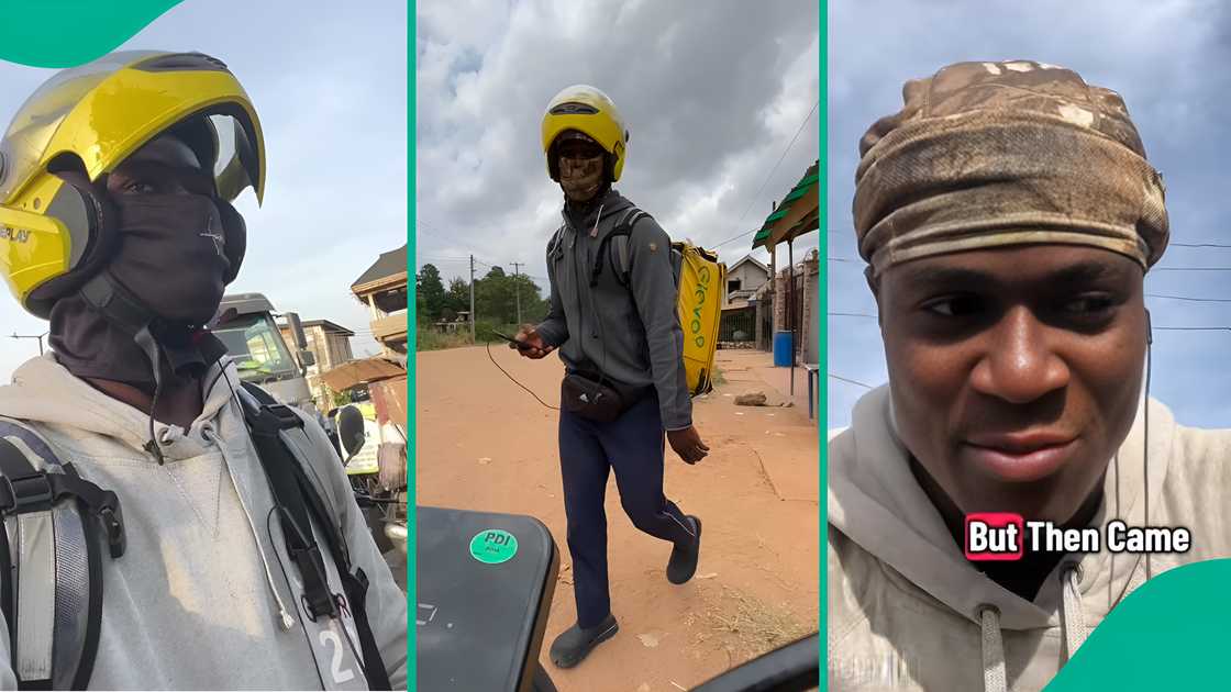 Delivery rider tracks customer who refuses to pay delivery. Delivery rider tracks customer who refuses to pay delivery.