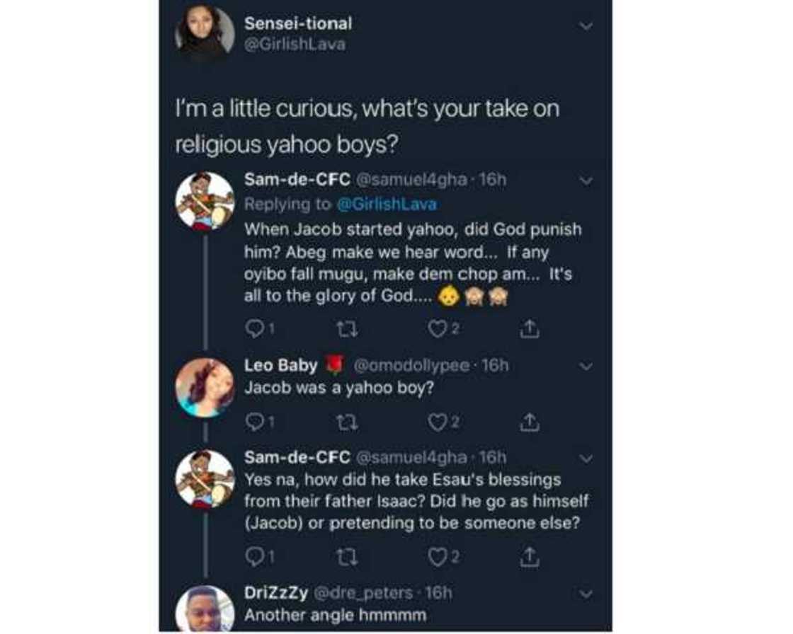 Man explains how Jacob in the Bible was a 'yahoo boy'