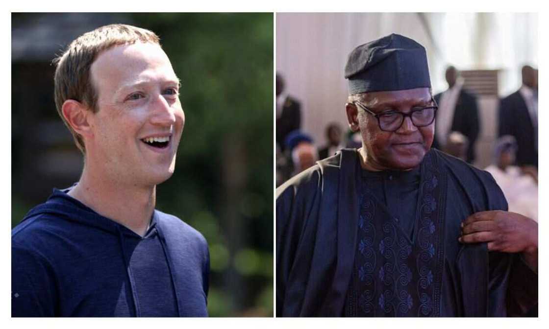 Mark Zuckerberg, Aliko Dangote Mark Zuckerberg, Aliko Dangote