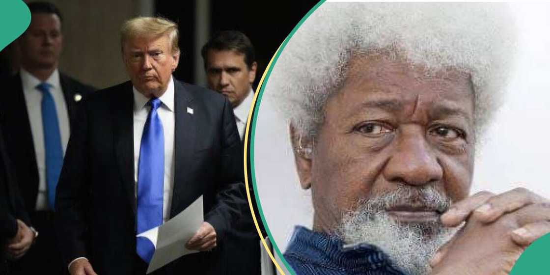 Professor Wole Soyinka has spoken on the possibility of applying for his permanent resident green card in the US following the conviction of Donald Trump. Professor Wole Soyinka has spoken on the possibility of applying for his permanent resident green card in the US following the conviction of Donald Trump.
