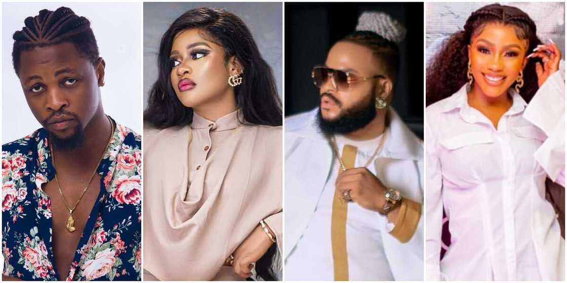 Laycon, Phyna Whitemoney, Mercy Eke Laycon, Phyna Whitemoney, Mercy Eke