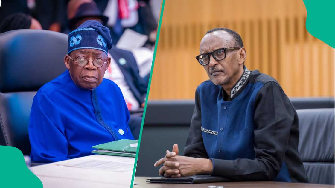 People reacting on social media to a Paris meeting image of President Bola Tinubu and Paul Kagame linked to AI.