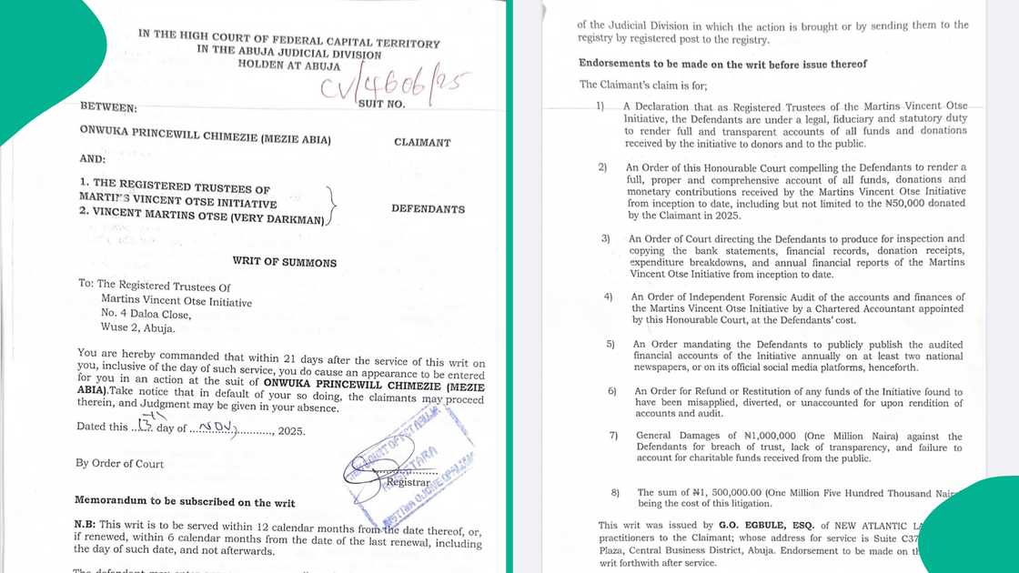 Man takes VeryDarkMan to court over failure to account for money sent to his NGO, makes demands