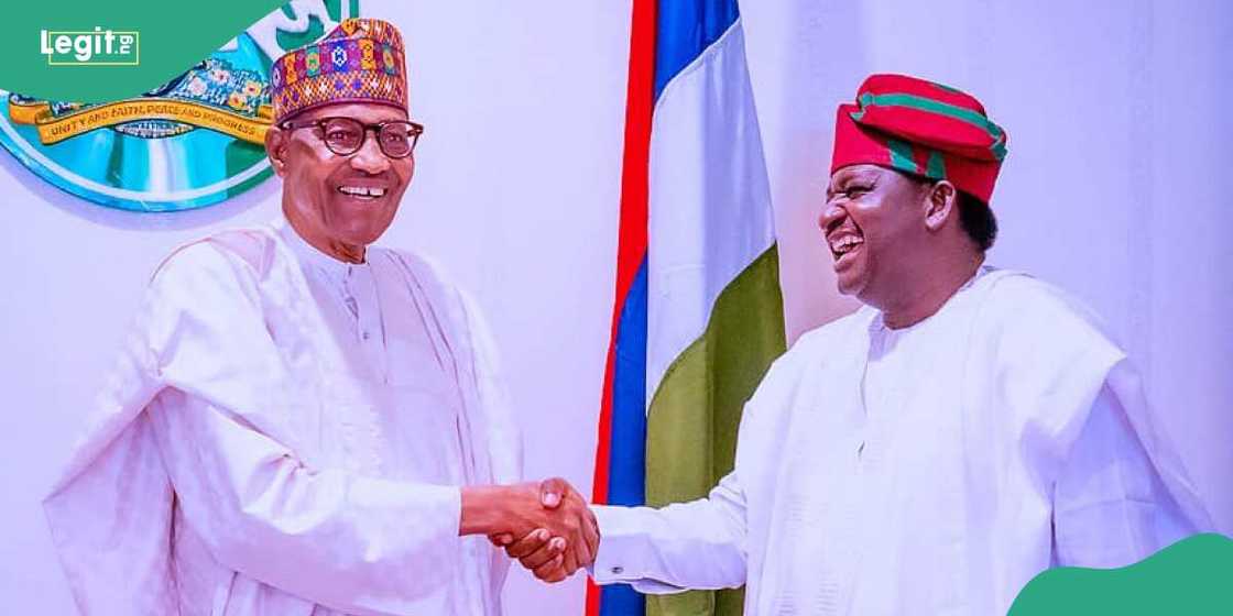 Muhammadu Buhari and Femi Adesina