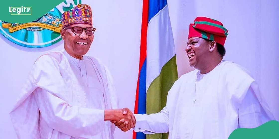 Muhammadu Buhari and Femi Adesina Muhammadu Buhari and Femi Adesina