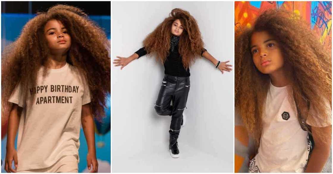 Child model natural hair/he posed in new photo.