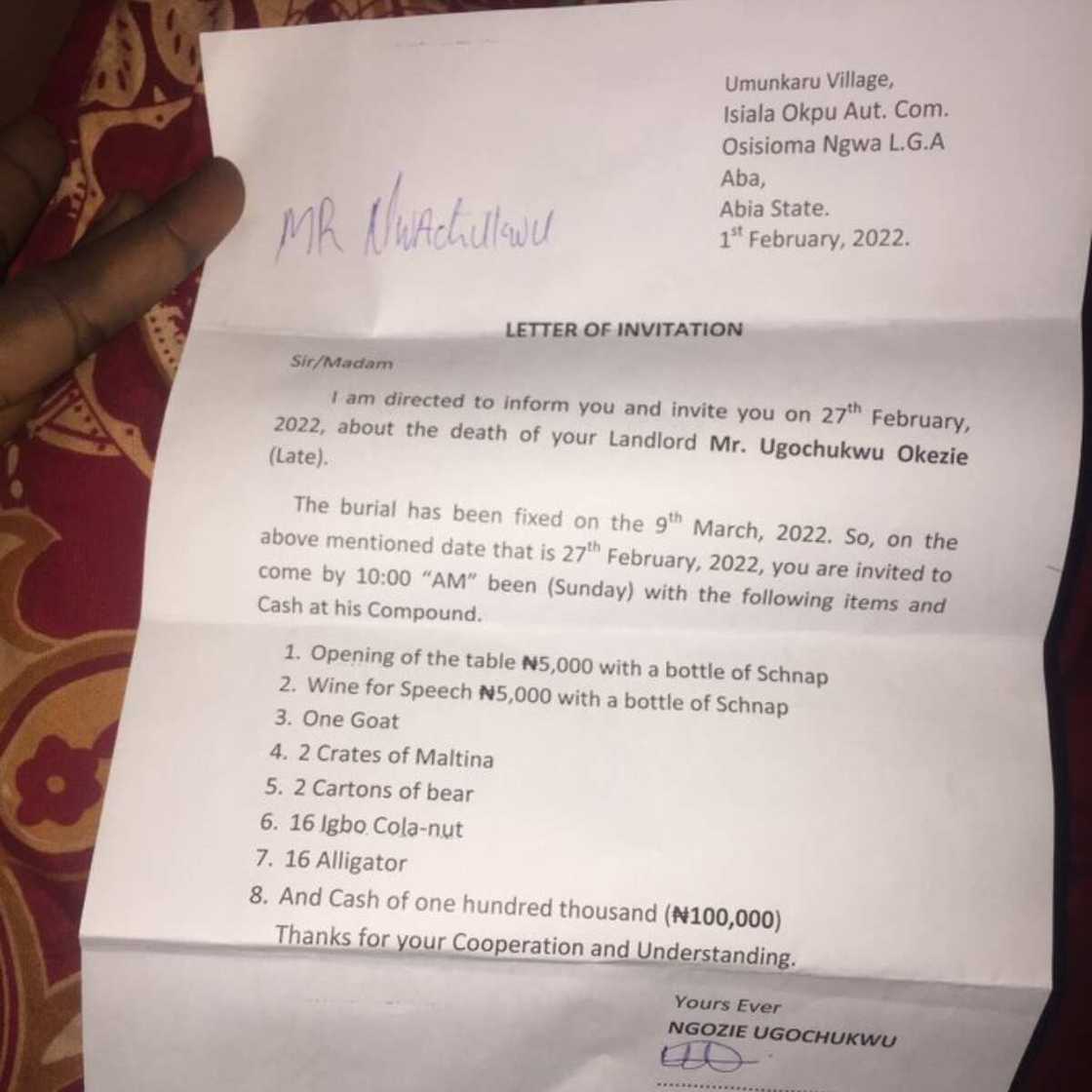 People wanted to know if he is owing rent. People wanted to know if he is owing rent.