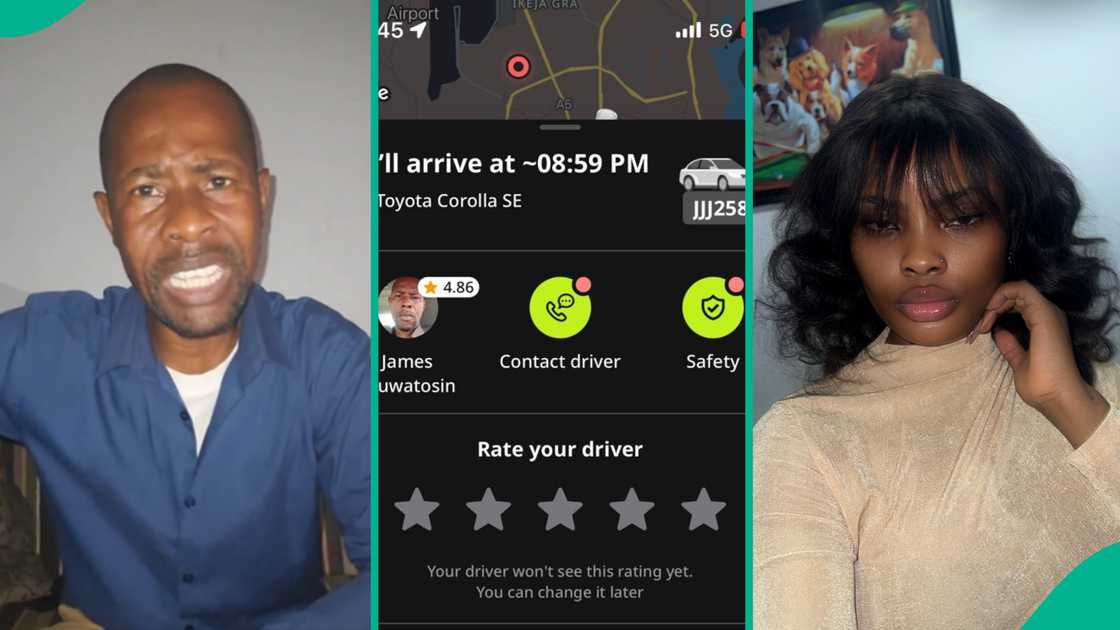 An InDrive driver, James Oluwatosin, goes viral after passenger accused him of plotting with robbers An InDrive driver, James Oluwatosin, goes viral after passenger accused him of plotting with robbers