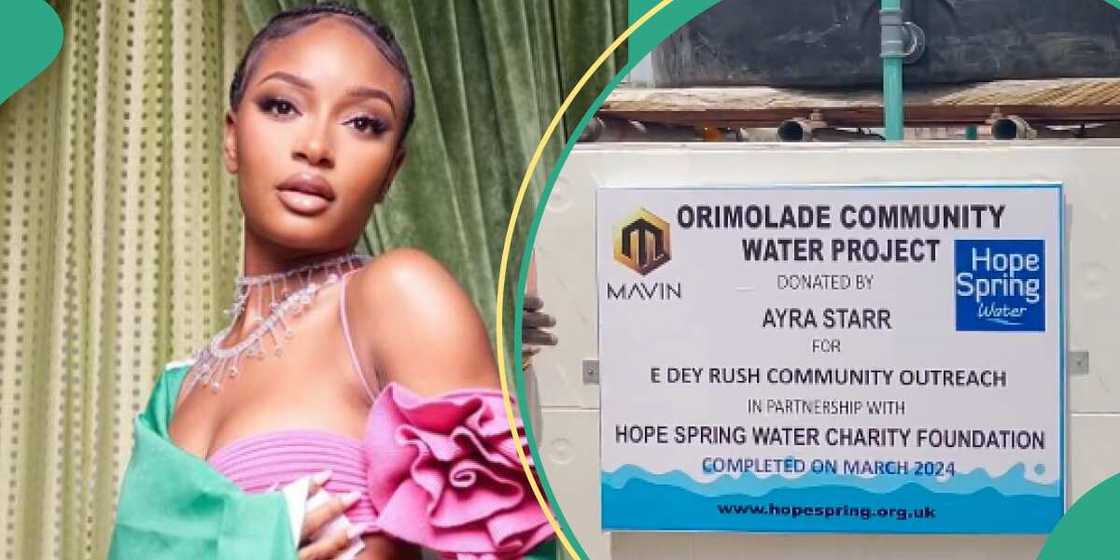 Ayra Starr donates borehole to Orimolade community in Lagos Ayra Starr donates borehole to Orimolade community in Lagos