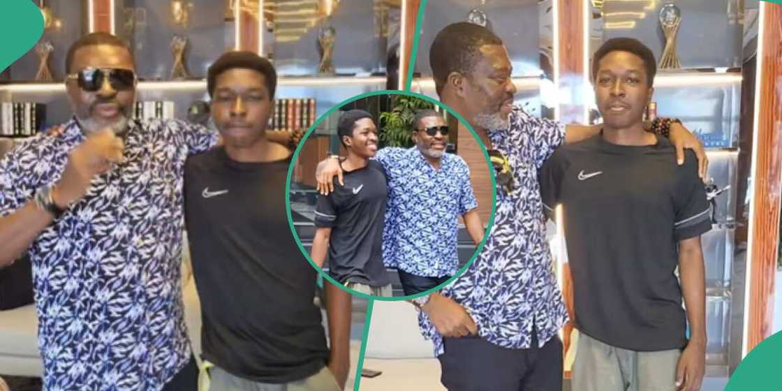 Kanayo O. Kanayo and his first son, Kanayo O. Kanayo welcomes son from school Kanayo O. Kanayo and his first son, Kanayo O. Kanayo welcomes son from school