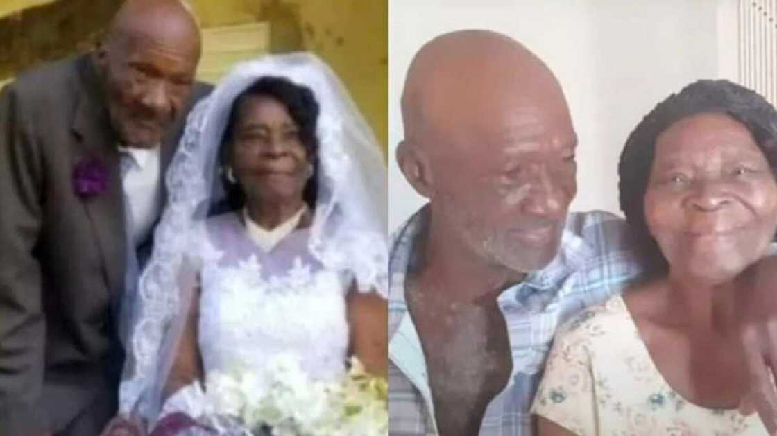 Hotunan auren mace mai shekaru 91 da mijinta mai shekaru 71 da aka daura bayan shekaru 10 suna soyayya Hotunan auren mace mai shekaru 91 da mijinta mai shekaru 71 da aka daura bayan shekaru 10 suna soyayya