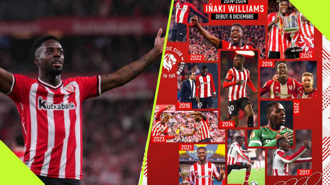 Athletic Bilbao celebrate Inaki Williams.