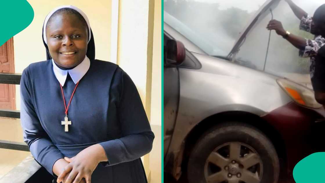 Dismissed reverend sister scared as vehicle she entered develops problem on road Dismissed reverend sister scared as vehicle she entered develops problem on road