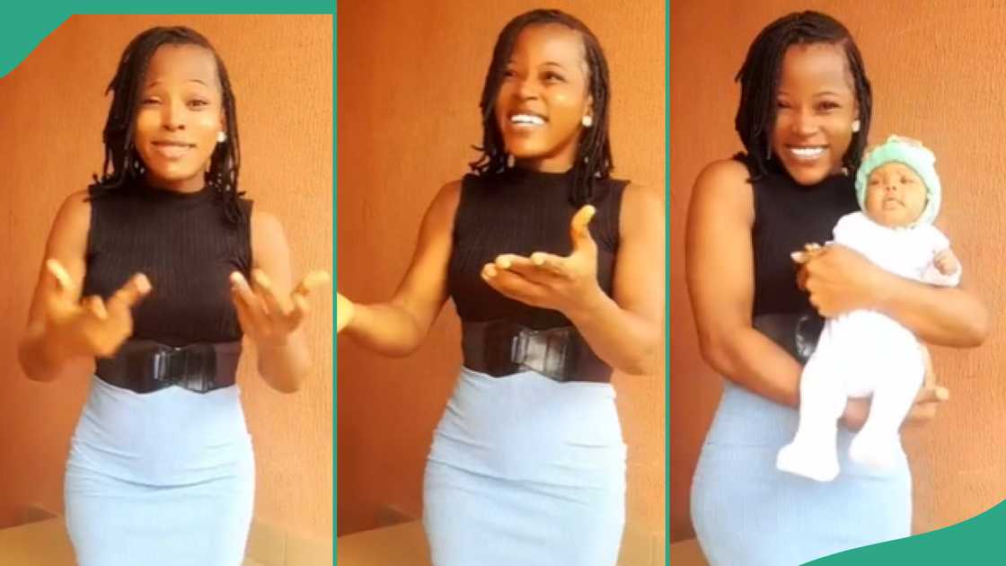 Nigerian lady welcomes a cute baby. Nigerian lady welcomes a cute baby.