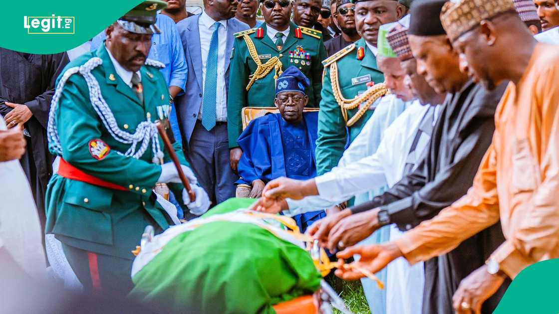 Photos from the burial of former President Muhammadu Buhari as led by President Bola Tinubu Photos from the burial of former President Muhammadu Buhari as led by President Bola Tinubu